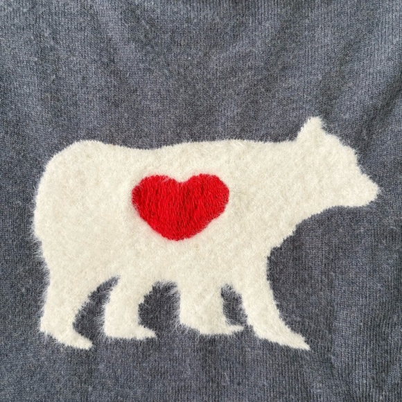 Sundance Mighty Polar Bear Sweater in Blue Women's Size PL - Picture 3 of 9